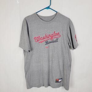 Nike Team Washington Baseball Grey Short Sleeved t-shirt XL Fangear